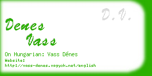 denes vass business card